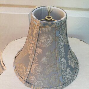 Vintage cloth lampshade 8" tall x 11" wide @ opening
